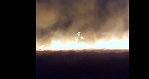 Dublin Fire Brigade fighting gorse fire in the Dublin Mountains