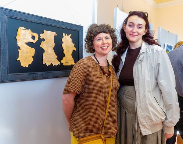 Orlaith Treacy and Sarah Hanna were pictured at the launch of the Carlow Artists Art Exhibition in Carlow College. Photo: michaelorourkephotography.ie Orlaith Treacy and Sarah Hanna were pictured at the launch of the Carlow Artists Art Exhibition in Carlow College. Photo: michaelorourkephotography.ie