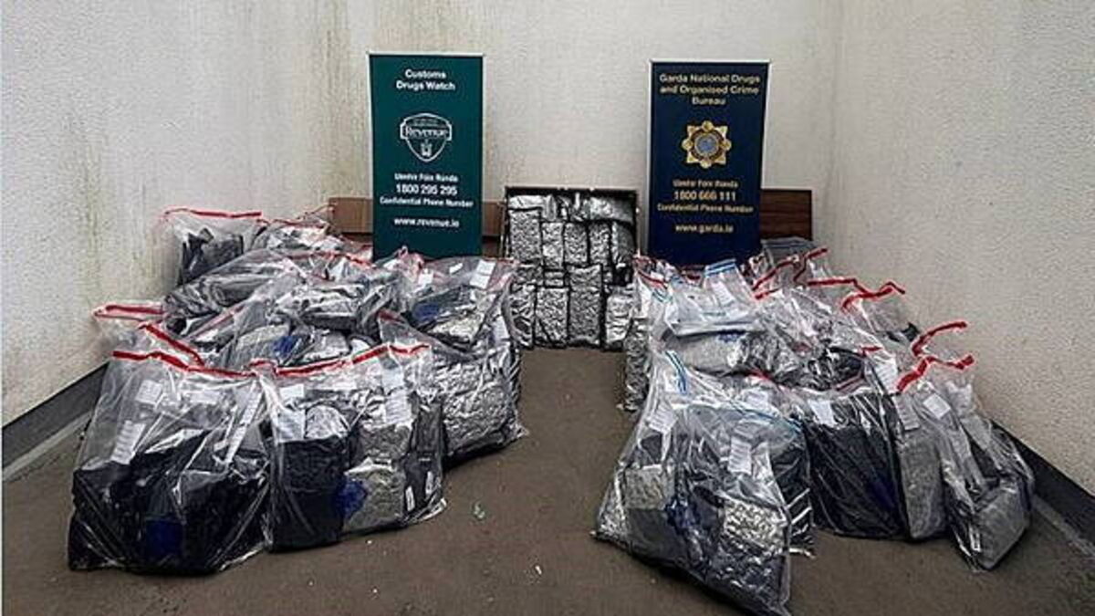 Four men arrested after cannabis worth €5.1 million seized in Dublin