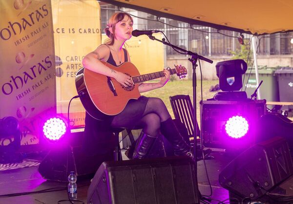 Singer-songwriter Ciara McNally from Carlow performing at the O'Hara's Music Stage