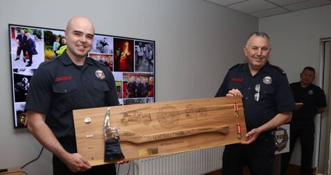 Longest-serving firefighter Terry hangs up his helmet after 43 years 