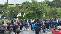 Heavy police presence near village amid pro-Palestine march and counter-protest