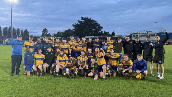 St Patrick's celebrate their dramatic extra-time win in the Carlow Credit Union Senior Football League Division 5 Final