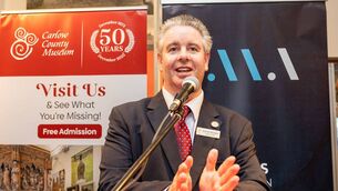 <p>Dermot speaking at the Irish Museums' Association Annual Conference which was hosted by the Carlow museum in 2024 Photo: michaelorourkephotography.ie</p> <p>Dermot speaking at the Irish Museums' Association Annual Conference which was hosted by the Carlow museum in 2024 Photo: michaelorourkephotography.ie</p>