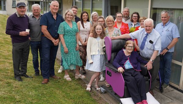 Tommy and Mary Lawlor with their extended family