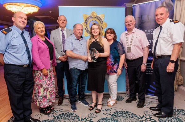 Katie Byrne, winner of the Individual Award at the Carlow Garda Youth Awards, with her parents Patrick and Susan, Supt Anthony Farrell, minister Jennifer Murnane O'Connor, Insp Conor Nolan, cllr John Pender and Garda John Byrne Katie Byrne, winner of the Individual Award at the Carlow Garda Youth Awards, with her parents Patrick and Susan, Supt Anthony Farrell, minister Jennifer Murnane O'Connor, Insp Conor Nolan, cllr John Pender and Garda John Byrne