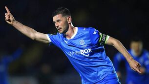 <p> Padraig Amond scored a hat-trick as the Blues beat Sligo Rovers.</p>