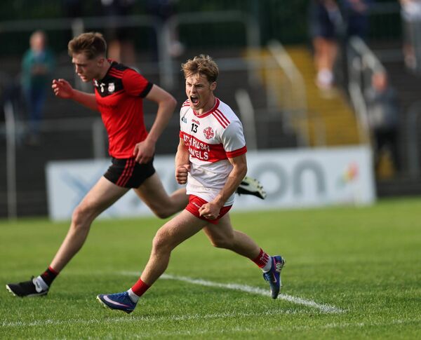 Alex Kelliher scores the match-winning goal for Ballon. Alex Kelliher scores the match-winning goal for Ballon.
