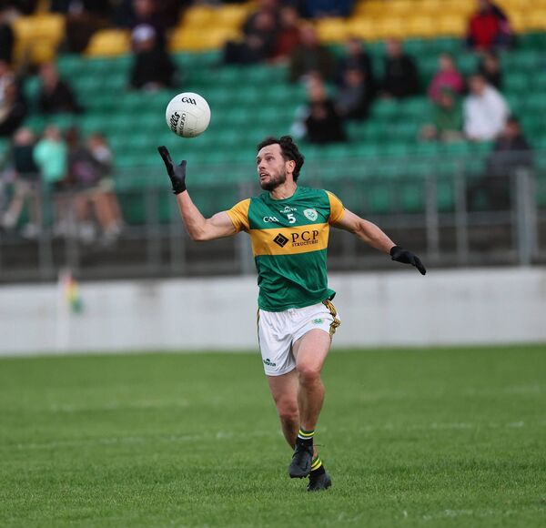 Rathvilly's Eric Molly had a super game, scoring 0-4 from wing back. All Photos: Pat Ahern. Rathvilly's Eric Molly had a super game, scoring 0-4 from wing back. All Photos: Pat Ahern.
