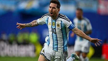 Lionel Messi equals World Cup scoring record with hat-trick against Algeria