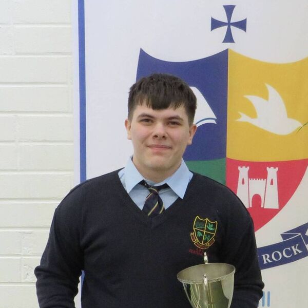 Caleb Noctor with the Edmund Rice Award Caleb Noctor with the Edmund Rice Award