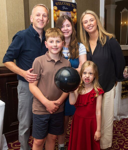 Trevor and Sarah Smith, their children Stella and Andrew and Pauline's niece Riley Jaszczak at Pauline's party