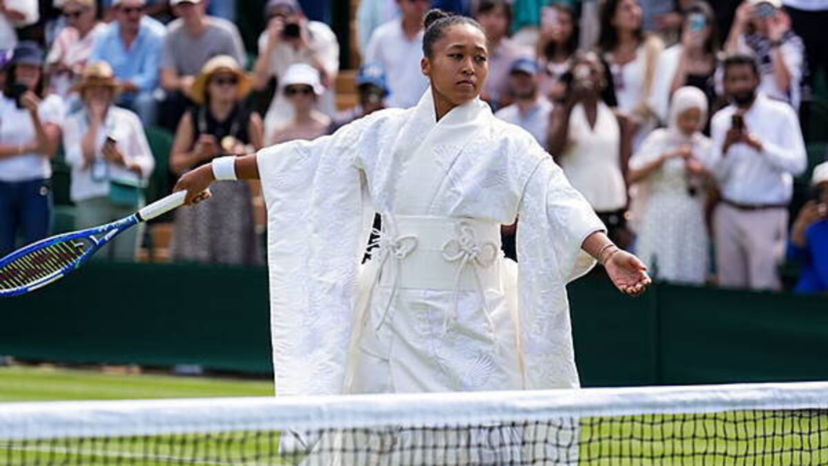 Naomi Osaka continues grand slam fashion show with eye-catching Wimbledon outfit