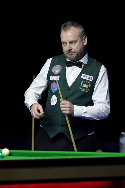 Colvin O'Brien sizing up a shot during the WDBS World Championship. 