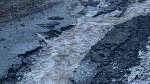 <p>Road damage near Ballinrush Hill Myshall</p> <p>Road damage near Ballinrush Hill Myshall</p>
