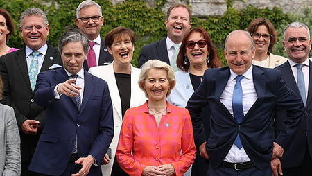 Ursula von der Leyen and EU commissioners meet Irish ministers in Cork
