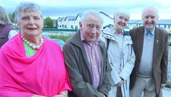 Mary Nolan, Tommy Murphy, Cora and John Sheppard at the party in Ballon to celebrate Fr Jim O'Connell's 60 years in the priesthood Mary Nolan, Tommy Murphy, Cora and John Sheppard at the party in Ballon to celebrate Fr Jim O'Connell's 60 years in the priesthood