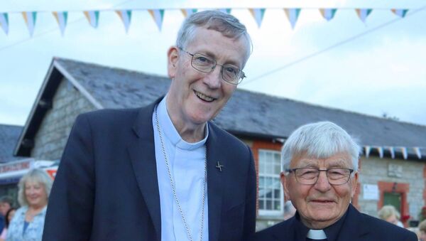Fr Jim with Bishop Denis Nulty. Fr Jim with Bishop Denis Nulty.