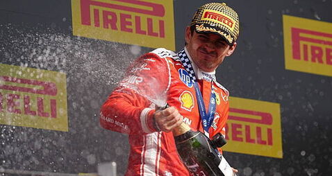 George Russell’s title hopes boosted as Charles Leclerc wins British Grand Prix