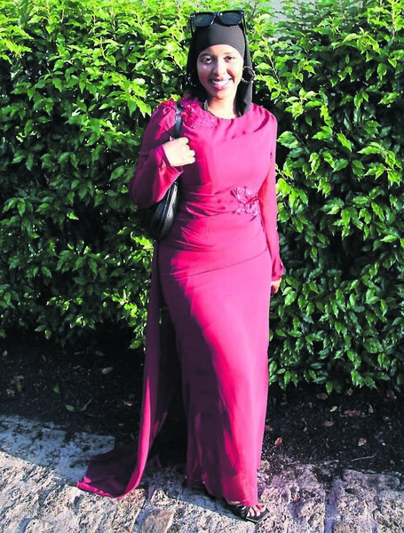 Fowzia Abdilatif on her way to the graduation and ball