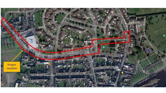 <p>The proposed cycle lane for Graigue</p>