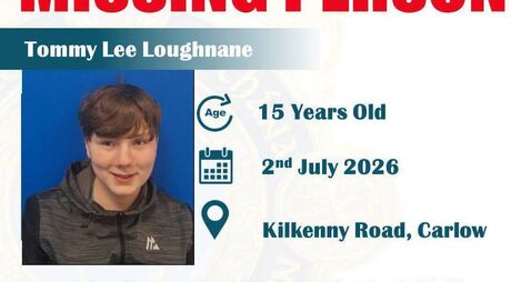 Gardaí appeal for help tracing Carlow teen missing since last week