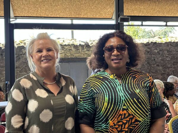 Minister of state Jennifer Murnane O'Connor and Nigerian ambassador to Ireland Ijeoma Chinonyerem Arimanwa Obiezu Photo: Laoise Murray