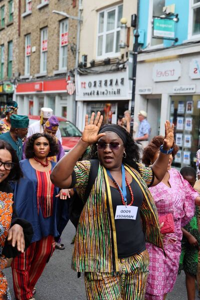 Participants at the Nigerian festival of music and fashion Photo: Arnie McEvoy