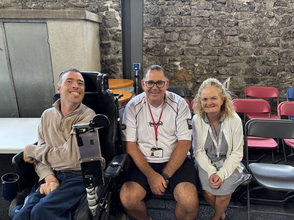 Eoin Harte, John Kavanagh and Patricia Haynes in The Exchange Photo: Laoise Murray