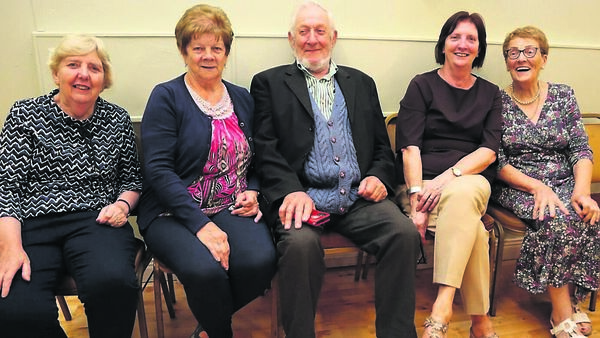 Christine Lennon, Brigid Harmon, Fr Seamus Whitney, Angela Furlong and Sadie Donovan
