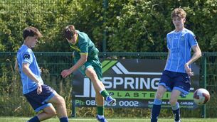 <p>CK United’s Patryk Werra fires in a shot on goal Photo: Michael O'Rourke </p>