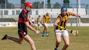 <p>Mount Leinster Rangers Dean Tobin and Naomh Eoin’s Patrick Doyle contest this ball during their championship tie.</p> <p>Mount Leinster Rangers Dean Tobin and Naomh Eoin’s Patrick Doyle contest this ball during their championship tie.</p>