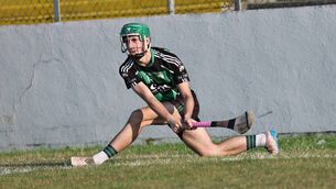 <p>TJ Darcy taking a sideline cut.</p>