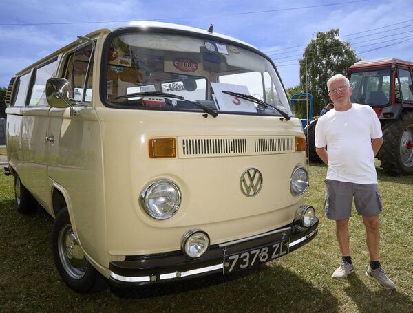 Michael Comeford with his T2 VW van Michael Comeford with his T2 VW van