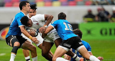 Ill-disciplined England survive tense finish to edge out Argentina