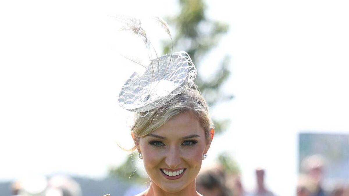 Woman's repurposed curtain dress wins her top style award at Curragh race day