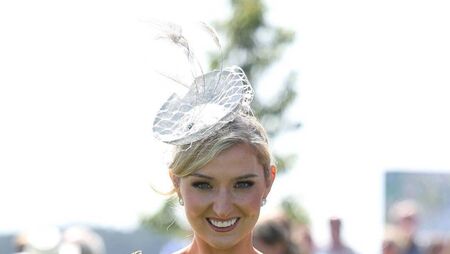Woman's repurposed curtain dress wins her top style award at Curragh race day