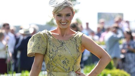 Woman's repurposed curtain dress wins her top style award at Curragh race day