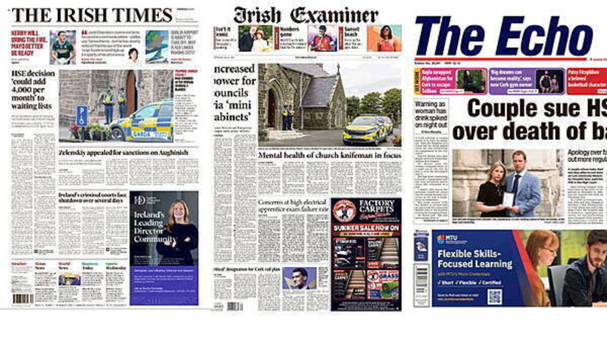 What the papers say: Wednesday's front pages