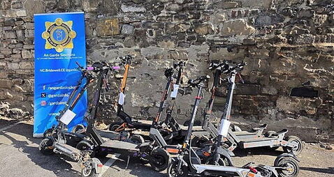 E-scooters and e-bikes seized by gardaí in Dublin