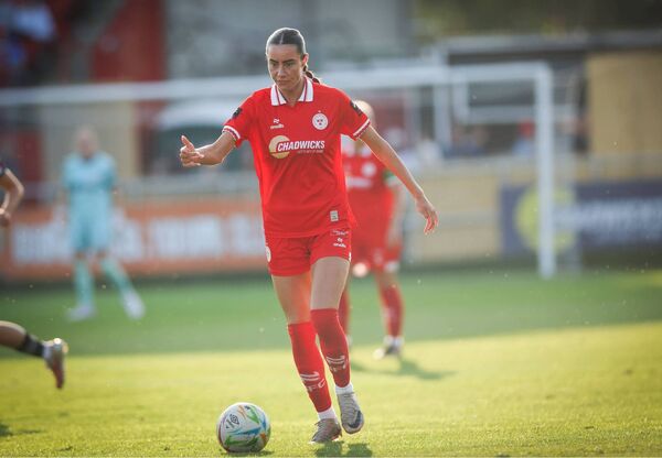 Aoife Kelly on the ball for Shelbourne during the Women's All-Island Cup Final, Tolka Park Photo: ©INPHO/Tom Maher