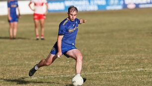 <p>Brian Byrne showed great accuracy against Ballon at Netwatch Cullen Park, top-scoring for St Patricks with 0-8. Photo: Pat Ahern.</p> <p>Brian Byrne showed great accuracy against Ballon at Netwatch Cullen Park, top-scoring for St Patricks with 0-8. Photo: Pat Ahern.</p>