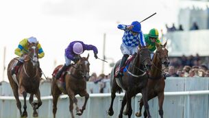 <p>Daniel King on King Alexander on his way to winning The Tote Galway Plate Handicap Chase. Photo: INPHO/Tom O'Hanlon</p> <p>Daniel King on King Alexander on his way to winning The Tote Galway Plate Handicap Chase. Photo: INPHO/Tom O'Hanlon</p>