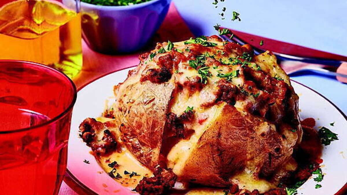 Lasagne-style jacket potato recipe
