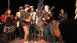 <p>Brothers Diarmuid and Brían Mac Gloinn, aka Ye Vagabonds playing with Glen Hansard in Kerry in 2018 </p> <p>Brothers Diarmuid and Brían Mac Gloinn, aka Ye Vagabonds playing with Glen Hansard in Kerry in 2018 </p>