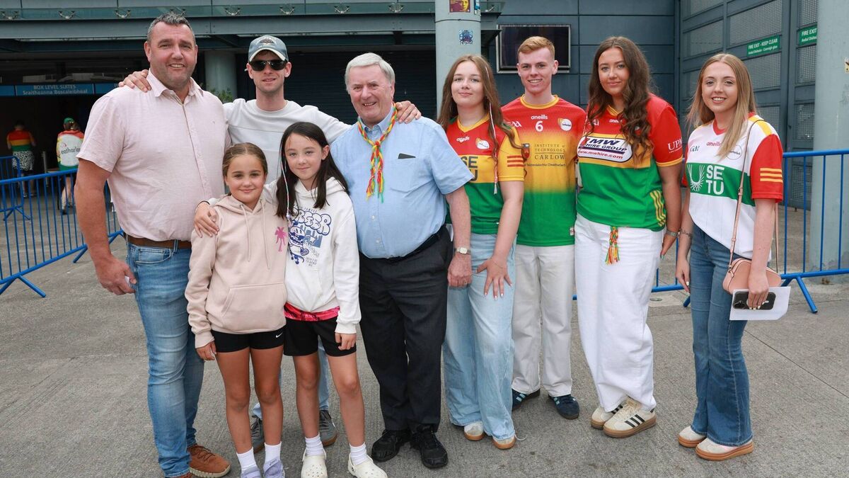 Carlow supporters show their colours in Croke Park