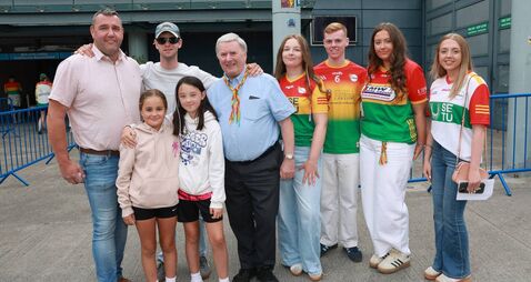 Carlow supporters show their colours in Croke Park