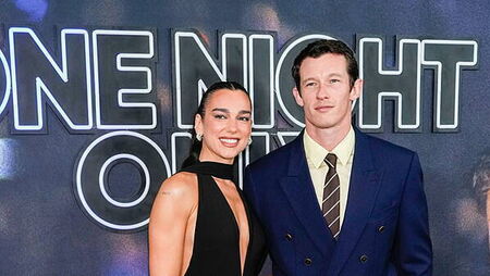 Dua Lipa and Callum Turner make their red carpet debut at film premiere