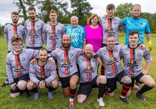 Martin and Avril Brady, Pauric's parents, with Farnon FC Martin and Avril Brady, Pauric's parents, with Farnon FC