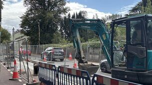 <p>Water works causing delays on the Kilkenny Road. Photo: Laoise Murray.</p> <p>Water works causing delays on the Kilkenny Road. Photo: Laoise Murray.</p>